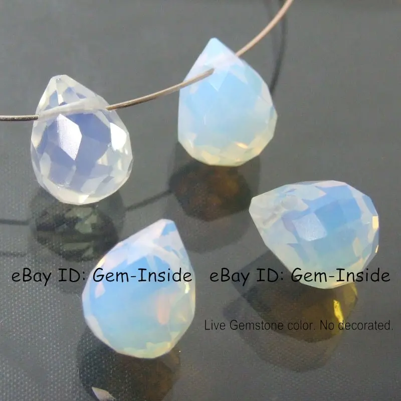 16pcs 12x17mm Drop shape faceted Opalite Beads | Украшения и аксессуары