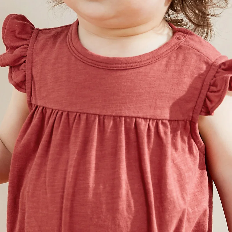 Мини боди для девочек balabababy коллекция 2019 года новое летнее однотонное с коротким