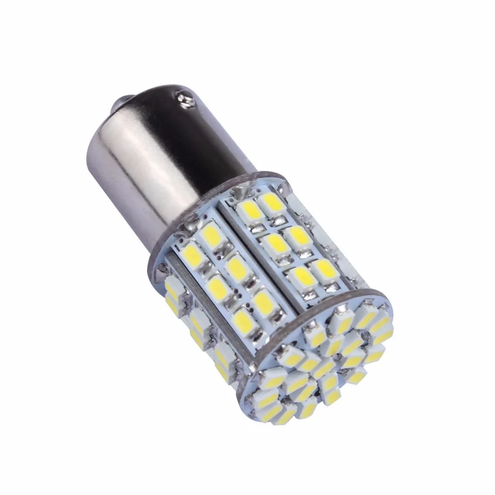 10X 1157 BAY15D S25 64 SMD 1206 LED Cold White Car Signal Light Bulb 12V DC