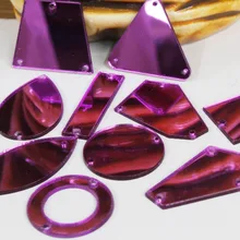 50 шт. высококачественное фиолетовое Смешанное зеркальное