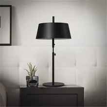 Простой Модный чердак черный светодиодный Настольный светильник креативный настольная прикроватная свет арт Железный гостиничный номер Офисный Стол Огни