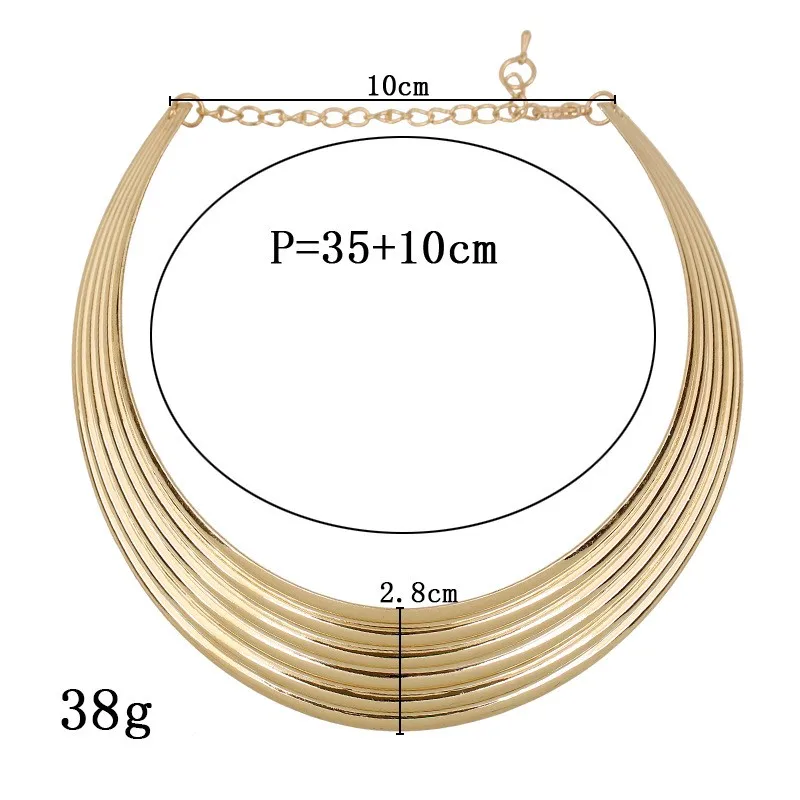 Современный женский стильный воротник из металла в стиле панк Золотое колье модное массивное ожерелье для женщин ювелирных изделий