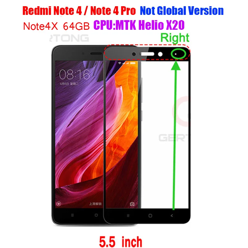 Полное покрытие из закаленного стекла для Xiao mi Red mi 4X Note 4 6 Pro 6A 5 Plus mi A1 A2 Lite Pocophone F1 mi 6X Защитная пленка для экрана - Цвет: Note 4 MTK X20