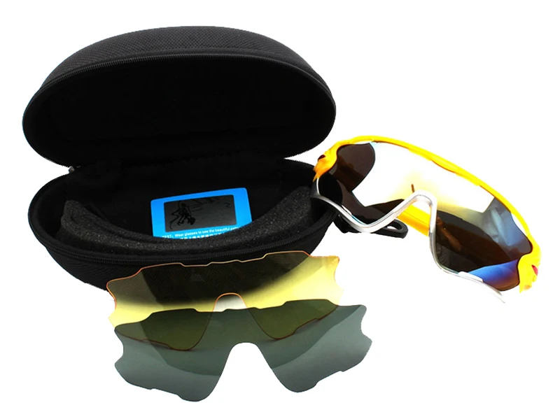 Polarized Cycling Sunglasses Mountain Bike Goggles 3 Lens Outdoor Sport Eyewear MTB Bicycle Riding Driving Gafas Ciclismo AC0173