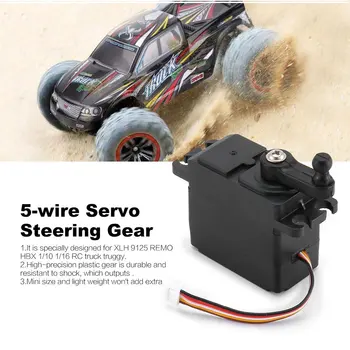 

5-wire Servo Steering Gear Micro Servo Motor Plastic Gear High Torque Servos Horns For XLH 9125 REMO HBX 1/10 1/16 RC Truck