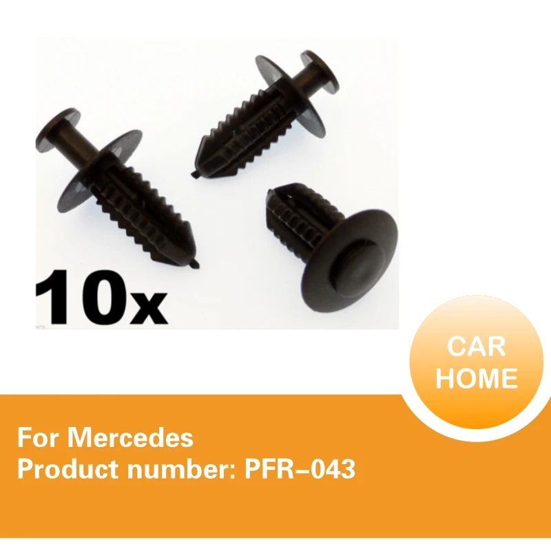 10x Plastic Push Fit Rivets Mercedes Wheel Arch Fender Liner Fastener Clips