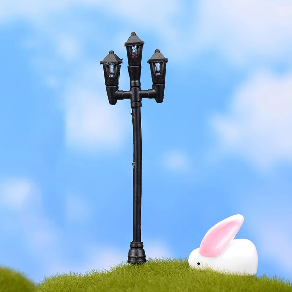 

Miniature LED Light Street Garden Yard Lamps Micro Landscape Building Model Set