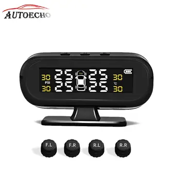 

TPMS System External Wireless Tire Pressure Monitoring LCD Universal USB Solar Fast Charging Car Tire Pressure Detection Monitor