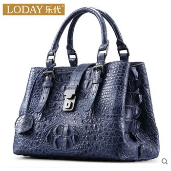 

ledai Imported crocodile leather bag 2018 new chaete leather bag with a cross-shoulder bag of alligator bags