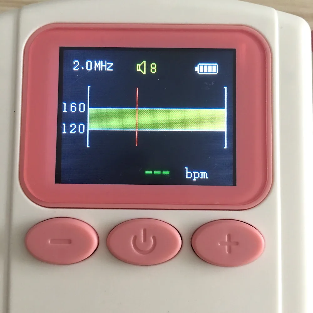 Фетальный допплер FHR дисплей пренатальный сердечный монитор детский сердечный ритм 2,0 МГц зонд Голосовая Регулировка FHR весы