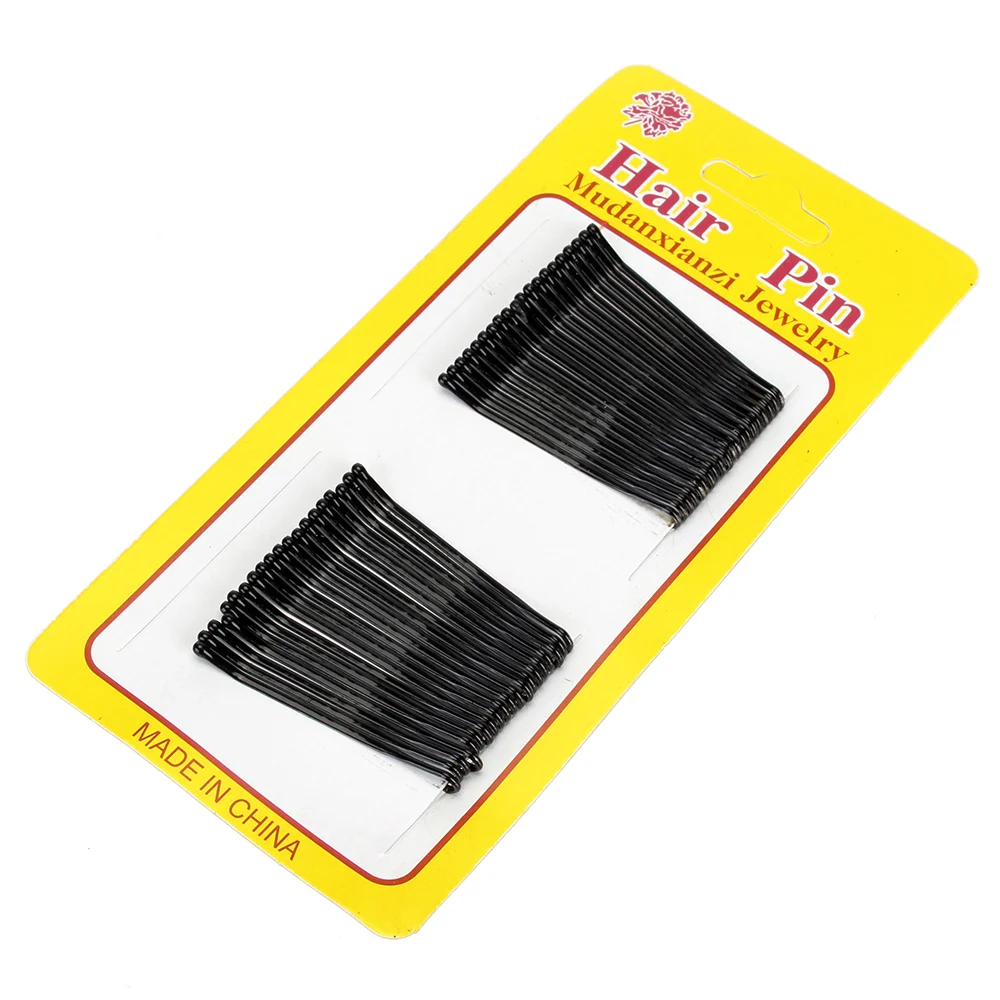 

1 lot Black Flat Top Waves Type Hair Clips Hairpins New Invisible Small Pins Grips Salon Barrette Hair Wear Styling