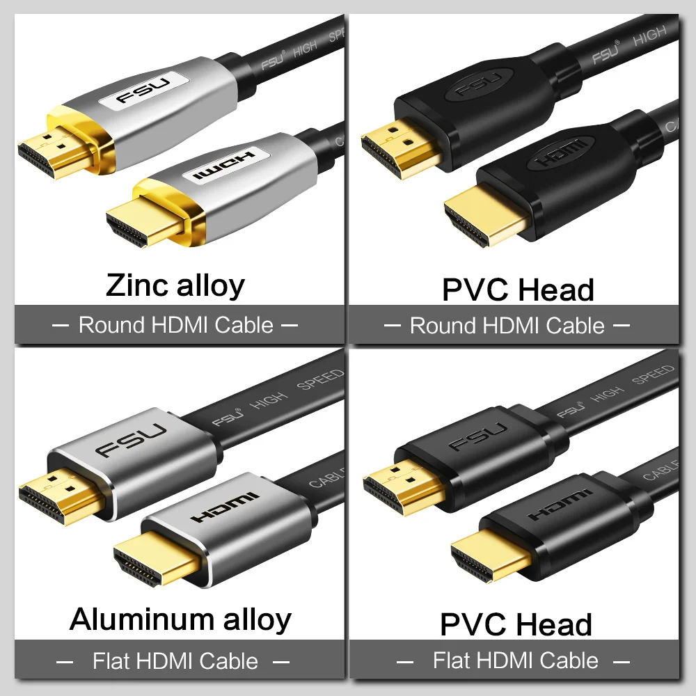 FSU 2.0V HDMI cable 4K 3D Ethernet HDMI to HDMI Connector Adapter for PC HDTV Projector hdmi switcher splitter