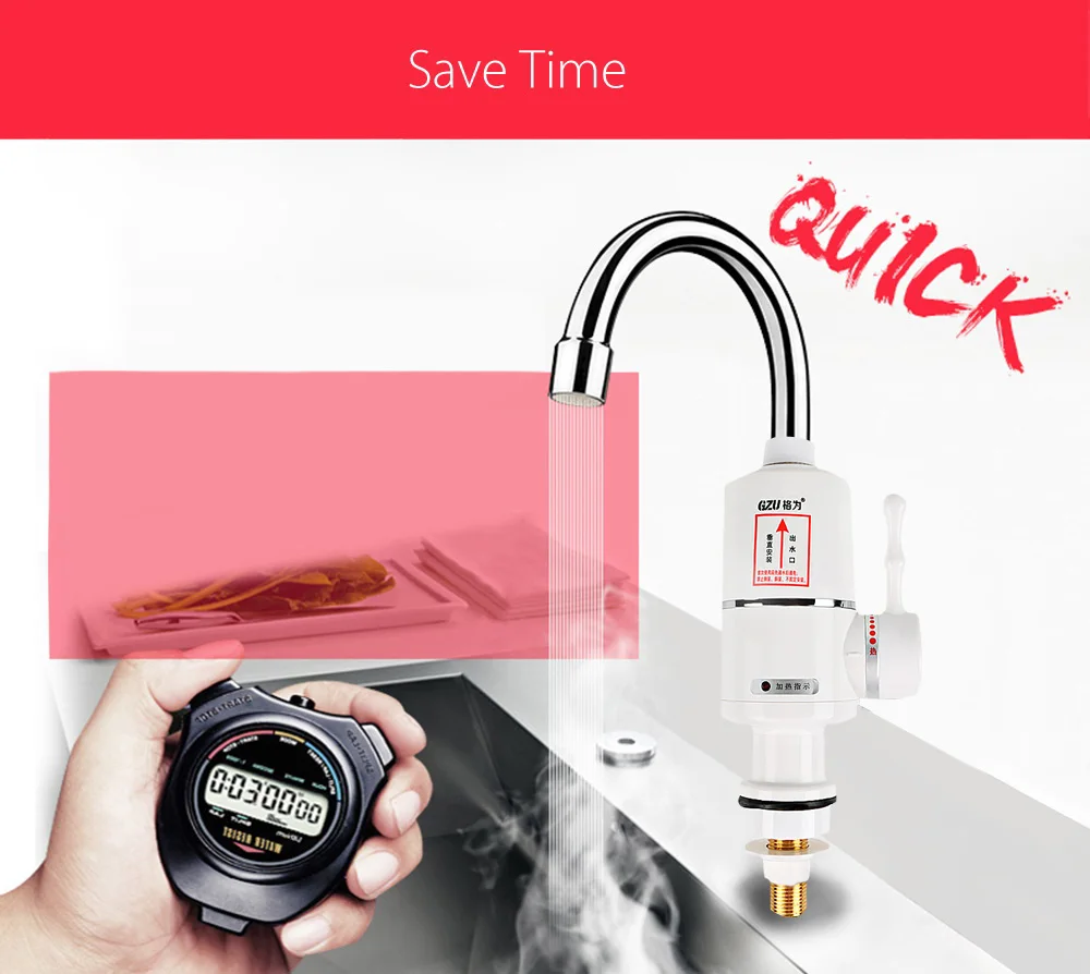 GZU ZM - C1 Instant Electric Hot Water Heater Faucet Kitchen Heating Tap