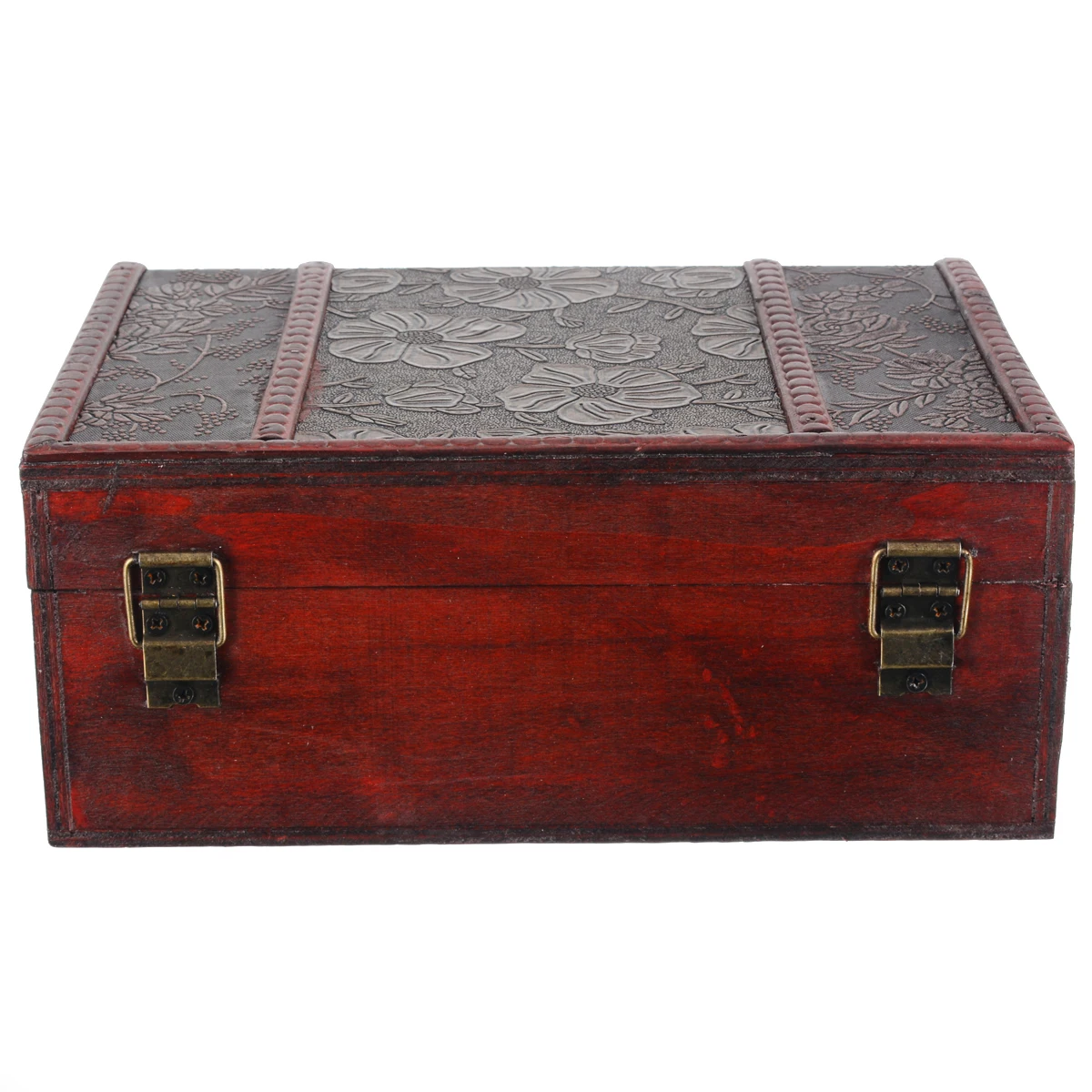 Handmade Large Wooden Decoration Lock Jewelry Necklace Bracelet Makeup Home Storage Organization Boxes
