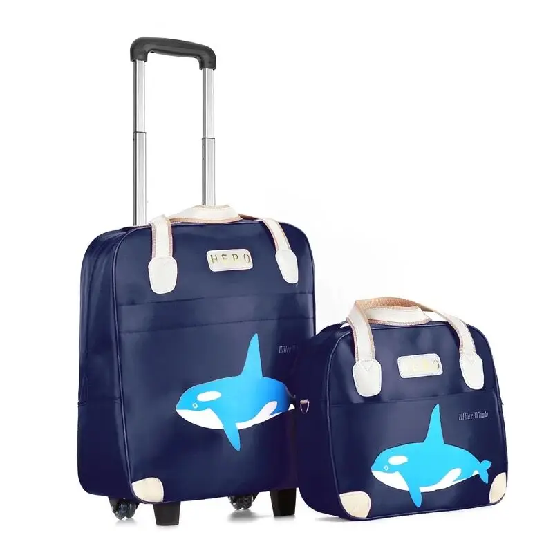 Rolling Luggage Travel Bag On Wheels Trolley suitcase with handbag go Shopping for Girls vs Women Boarding Trolley Luggage Sets