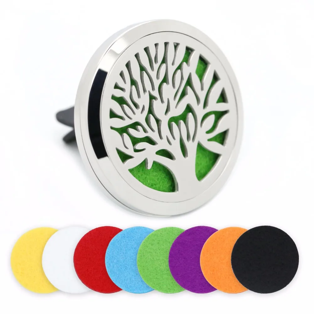 38MM Tree Of Life Car Aromatherapy Diffuser Air Freshener , Silver