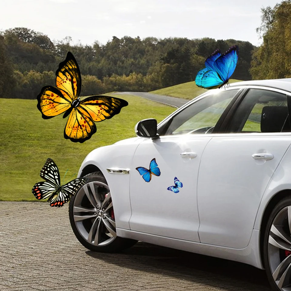 

OCT-10 Multi-colored Butterfly Car Door Decals for Beetle Vinyl Motorcycle Sticker