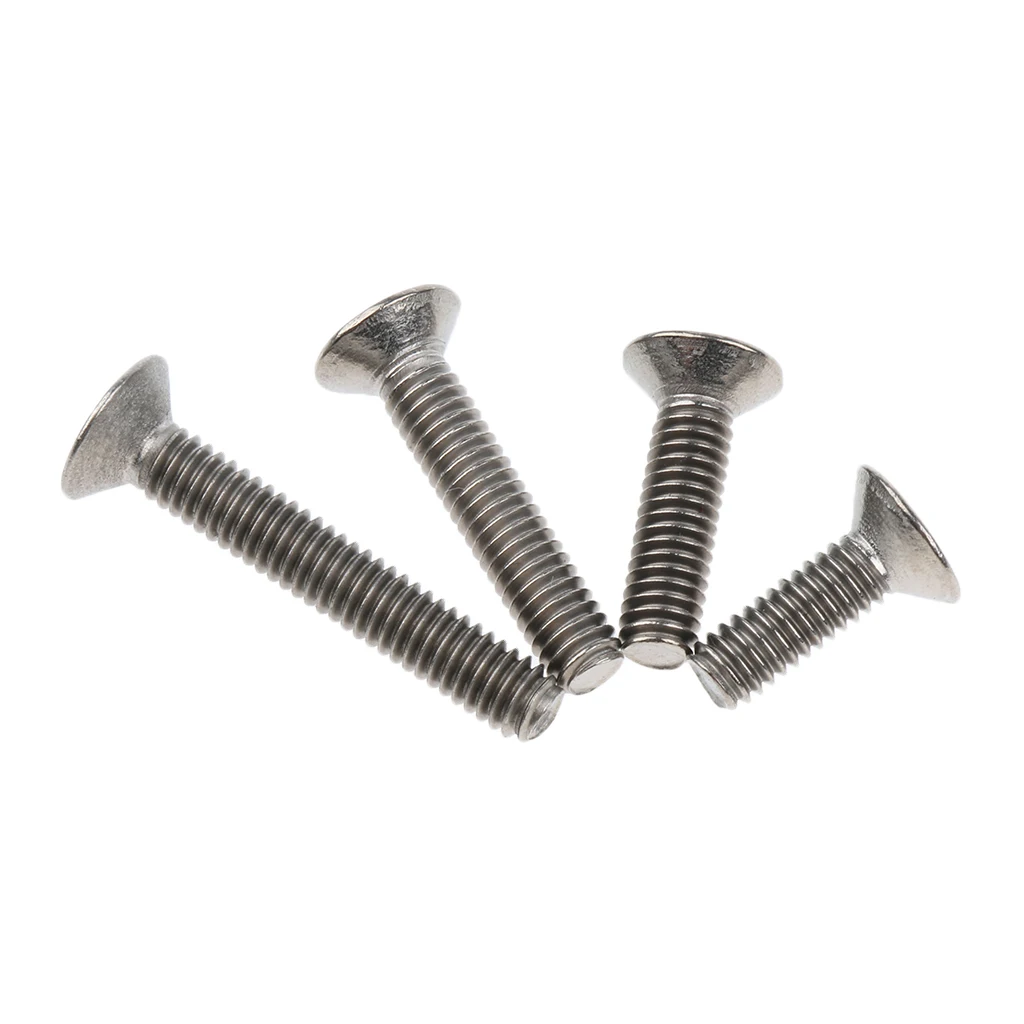 10 Pcs M4 Flat Head Grade 1 Titanium Machine Screws Phillips Drive