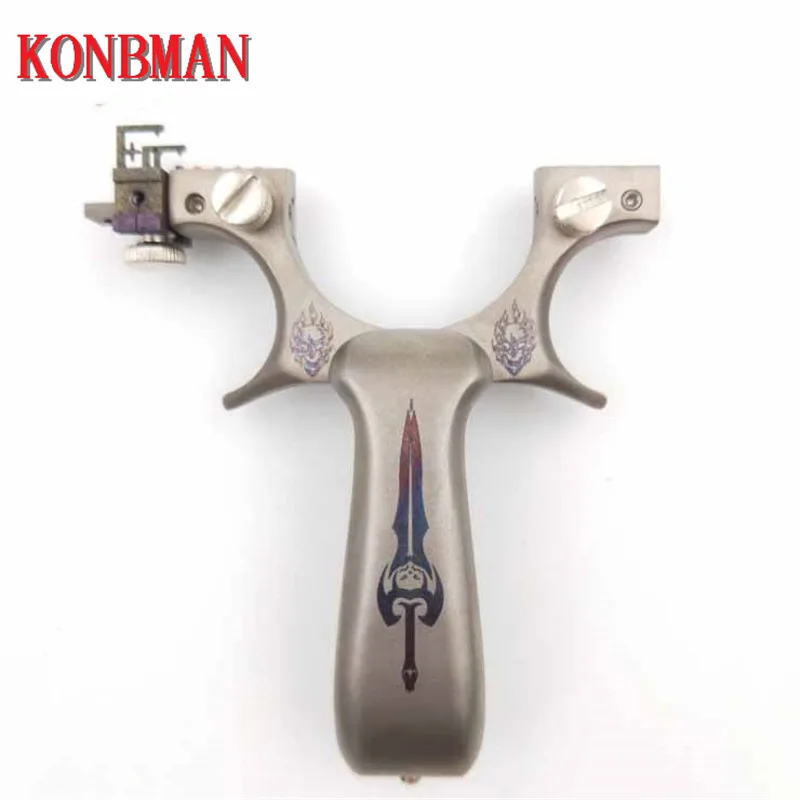 

High precision main battle bow TC21 titanium alloy fast pressure belt clip slingshot precision thermal slingshot