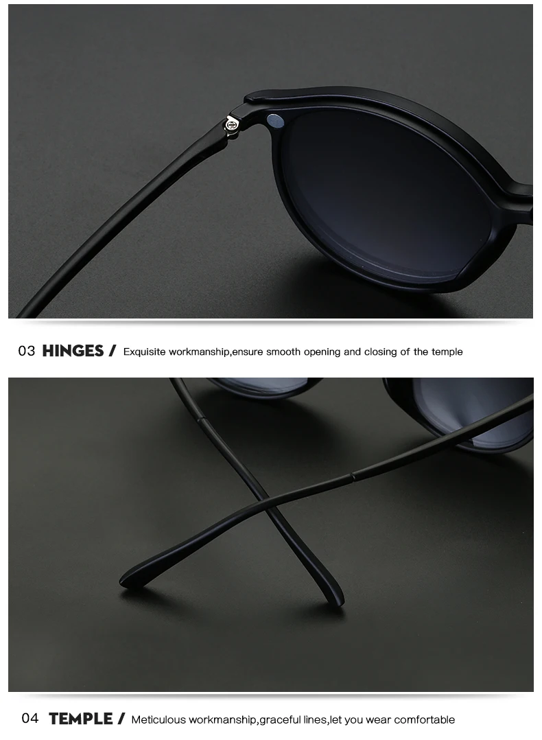 Hjybbsn поляризационные Солнцезащитные очки для женщин круглый унисекс клип на Защита от солнца Glasse Винтаж дизайнер Защита от солнца Очки