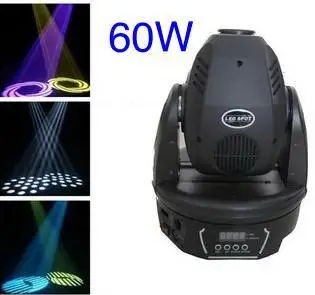 

4pcs/lot, RGBW 60W LED Moving Head Spot Light 60W LED Spot mini gobo effect lighting for disco strobe dj party hotel china