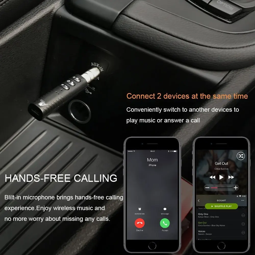 Автомобильный Bluetooth аудио ресивер адаптер для Mitsubishi Outlander 3 XL Lancer 10 9 Asx L200 Carisma Pajero