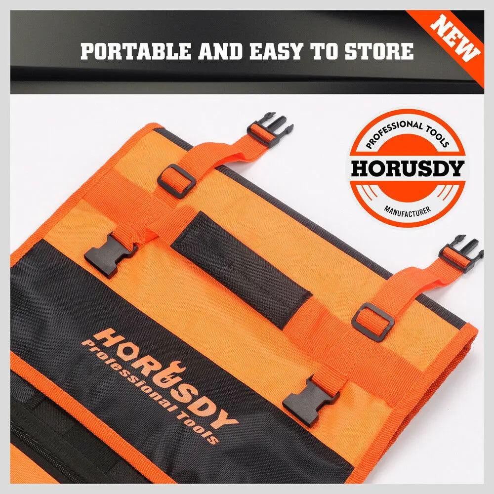 HORUSDY Multi-function Waterproof Oxford Carrying Handles Folding Roll Bags Portable Tool kit Storage Organizer Pouch Bag Case