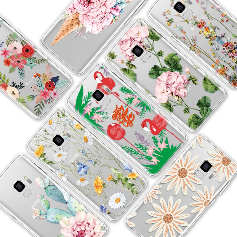 

Flower TPU For Samsung Galaxy A40 A10 A30 A50 A60 A20e A70 A3 A5 A7 2015 2016 2017 A6 A8 A9 Plus 2018 Star Note 8 9 4 Case Cover