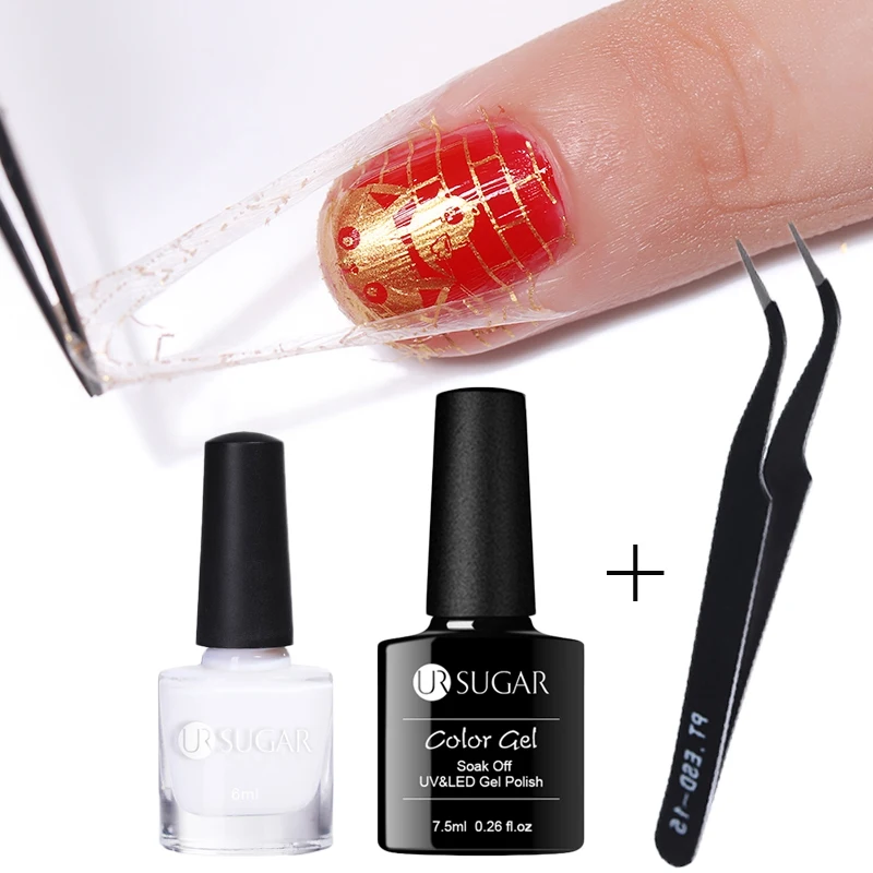 

UR SUGAR Peel Off Liquid Tape Nail Polish Manicure Skin Protected Tool Easy Clean Finger Protective Gel Fast Nail Care Tweezers