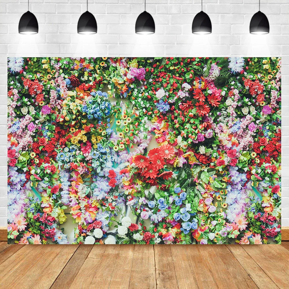 

NeoBack Vinyl Children Kids Flower Photo Backdrops Weending Floral Wall Photography Background