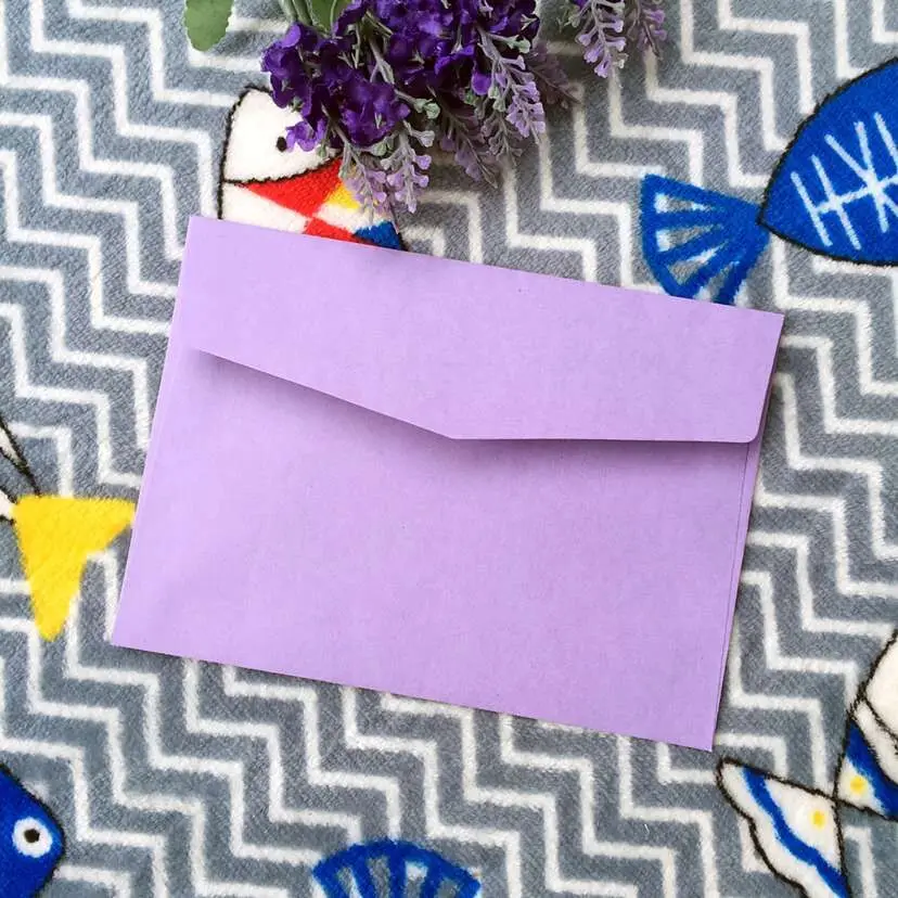 5 шт цветные конверты 3#170x125 мм 110GMS открытка украшение конверт 15 шт - Цвет: Light Purper