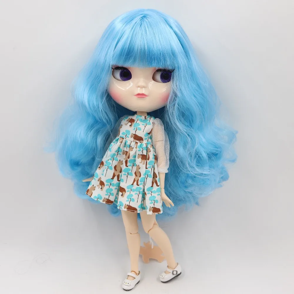 

ICY doll 1/6 yellow blue hair with bangs white skin A-cup joint body azone body BL6023 30cm