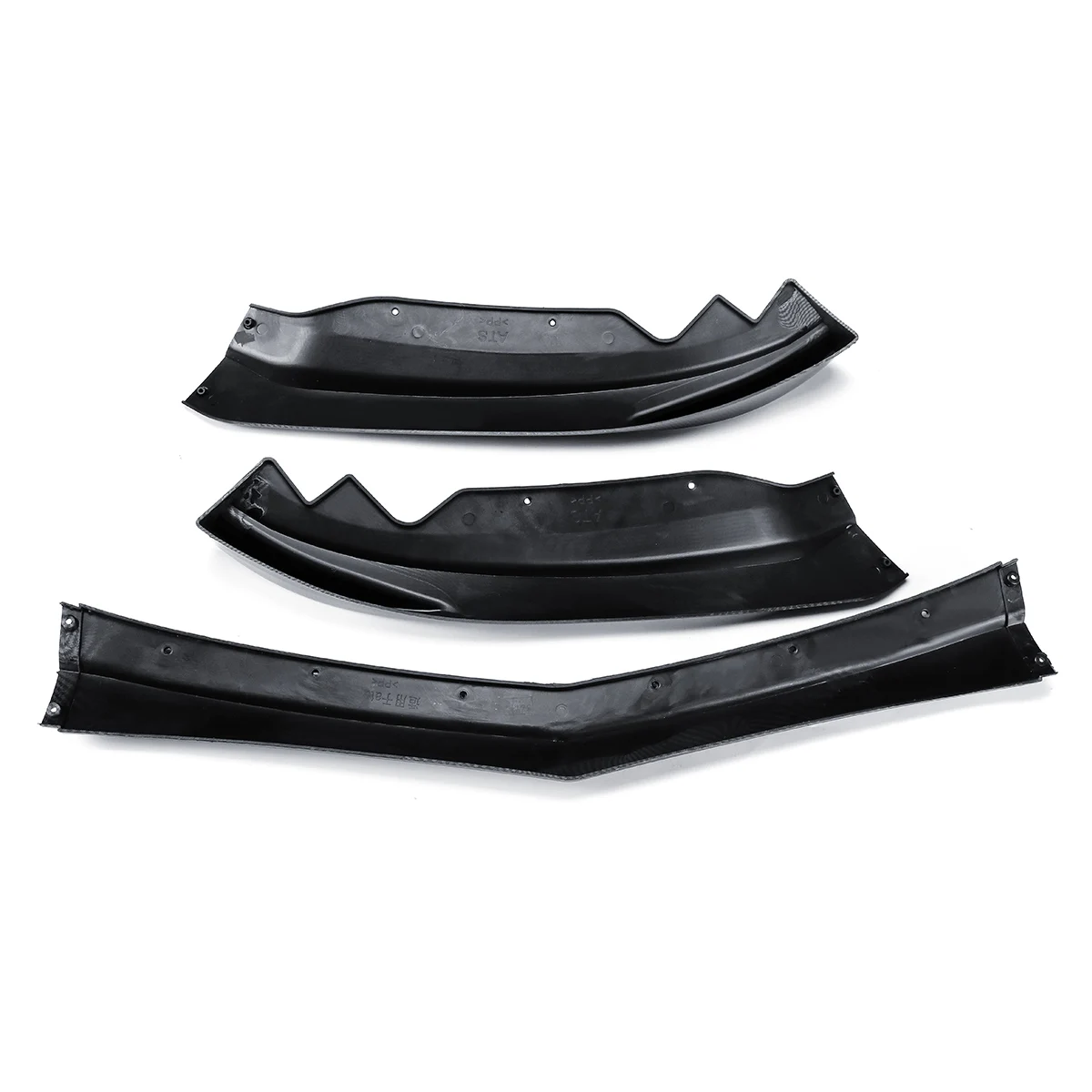 1 Set Car Front Bumper Lip Cover Trim for Cadillac ATS- Black Carbon Fiber Front Bumper Cover Auto Exterior Parts