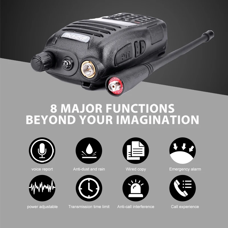 2PCS Baofeng UV-B6 Dual Band Walkie Talkie 10 KM Pofung 2000mAh 7.4 V Portable Ham Radio Transceiver PTT Telsiz CB Two Way Radio