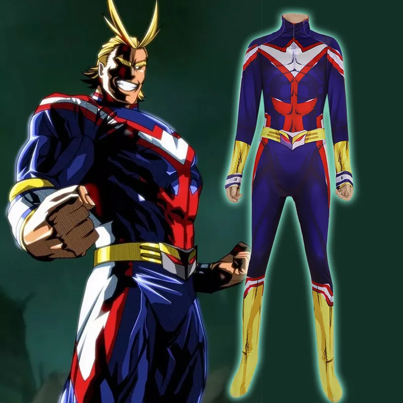 Комбинезон из лайкры с 3D принтом My Hero academic Boku no All Might костюм для косплея 2019 |