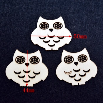 

100pcs/set 44mm*50mm Ecru beautiful wooden crafts for the owl family wedding decoration and scrapbooks DIY accessories B1