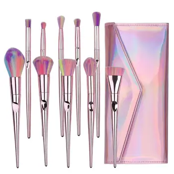 

10Pcs Make Up Brushes Blusher Brush Portable Foundation Power Blush Foundation Brush Profession Makeup Tools