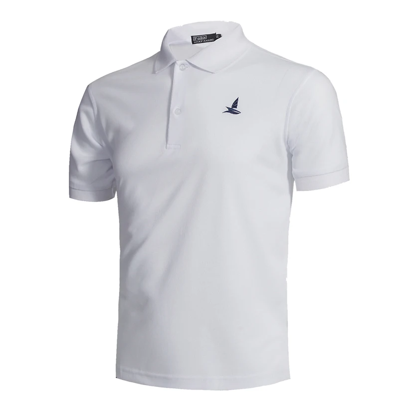 FANNAI тренировочная рубашка поло с воротником Спортивные футболки мужские трикотажные изделия для гольфа быстросохнущие спортивные футболки с коротким рукавом - Цвет: White