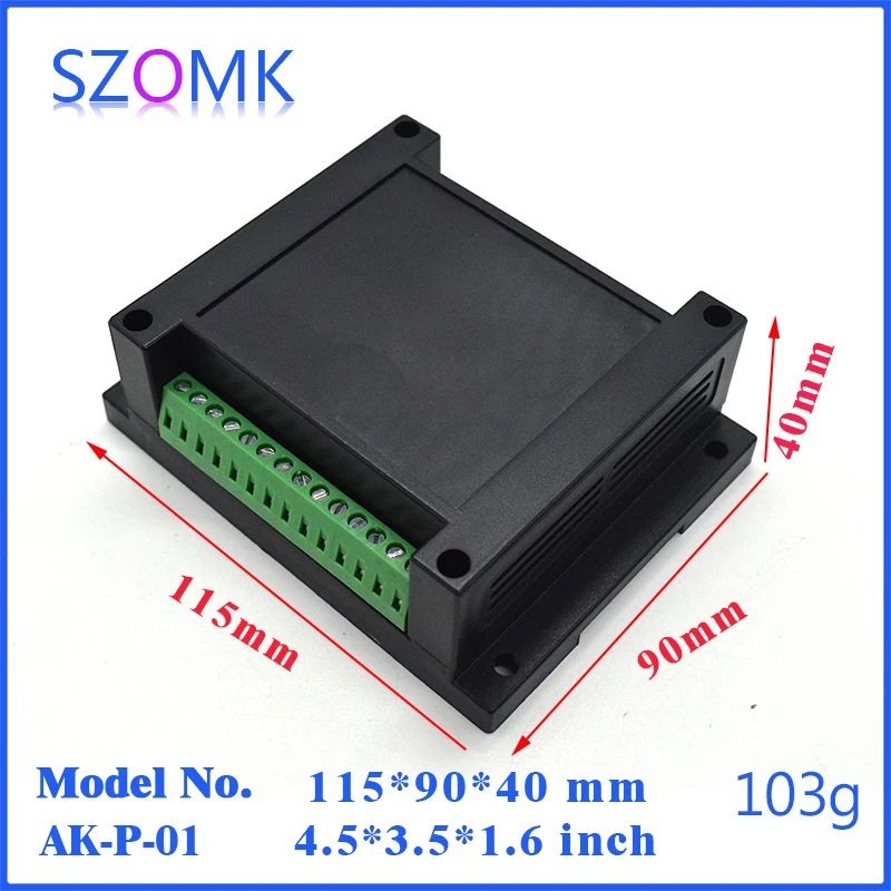 

plastic enclosure for electronic with terminal block (4 pcs) 115*90*40mm project box plastic electronic enclosure case enclosure