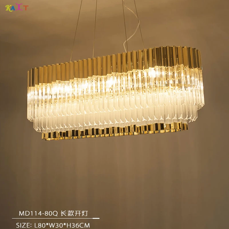 Современная овальная хрустальная люстра для гостиной роскошные золотые люстры