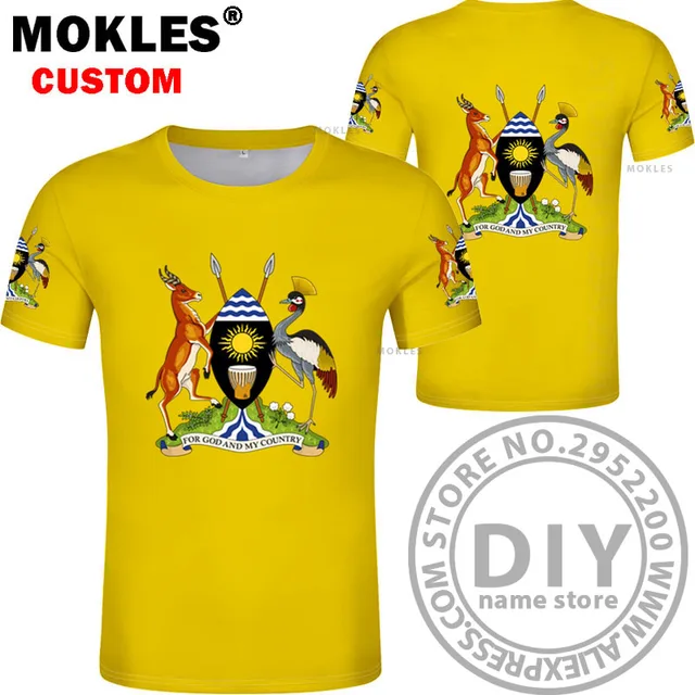UGANDA t shirt diy free custom made name number uga T Shirt nation flag