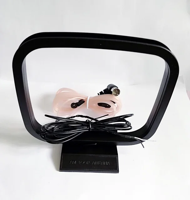 Indoor 75 Ohm FM Dipole T shape Female Pal Connector Antenna + AM Loop aerial for Yamaha Sony Stereo AV Receiver Systems