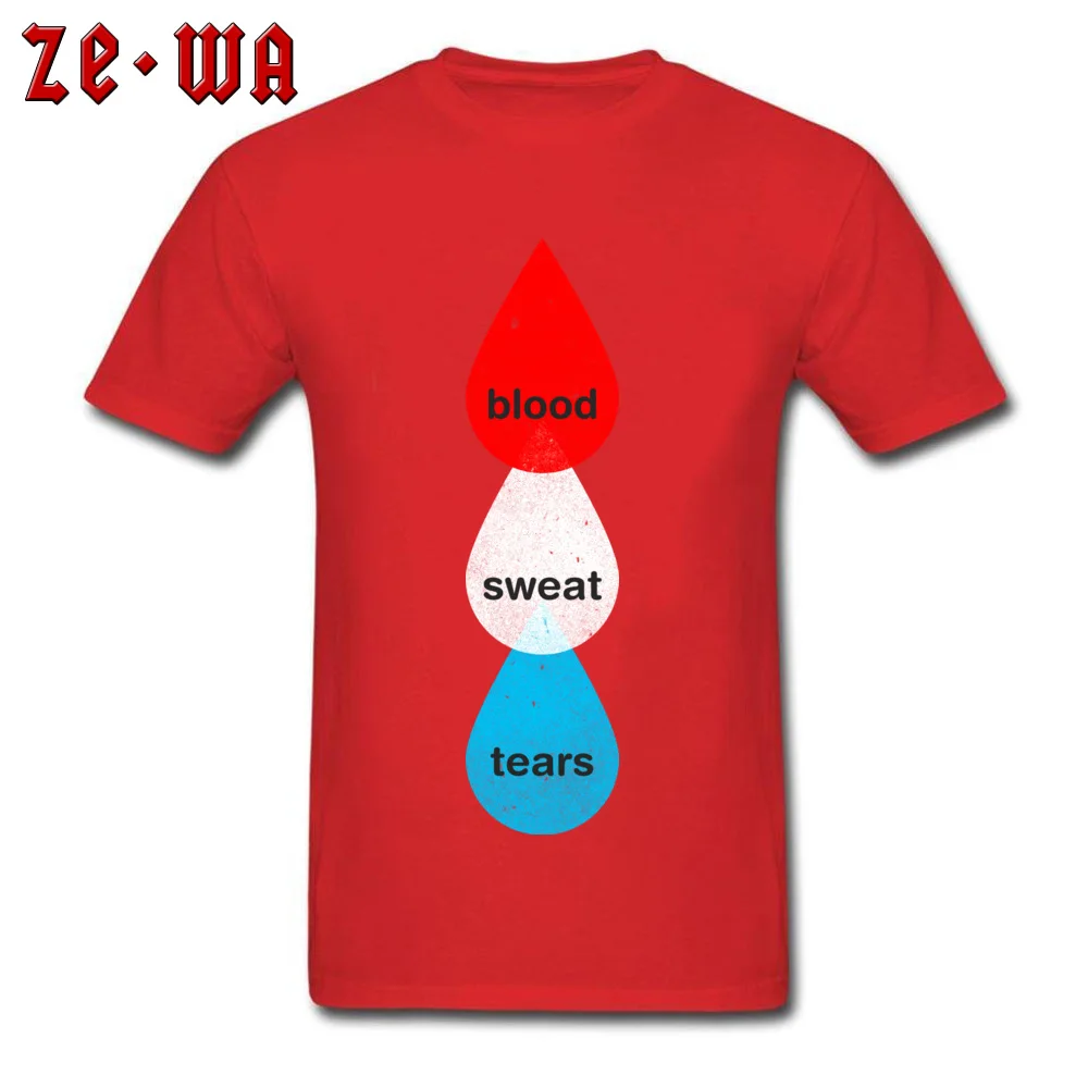 Tops Shirts Blood Sweat Tears Summer Autumn Short Sleeve Pure Cotton Round Collar Men T Shirts Crazy Tops Shirt High Quality Blood Sweat Tears red