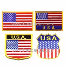 Пользовательские вышитые Нашивки индивидуальные Вышивка эмблемы США Страна Флаг патч