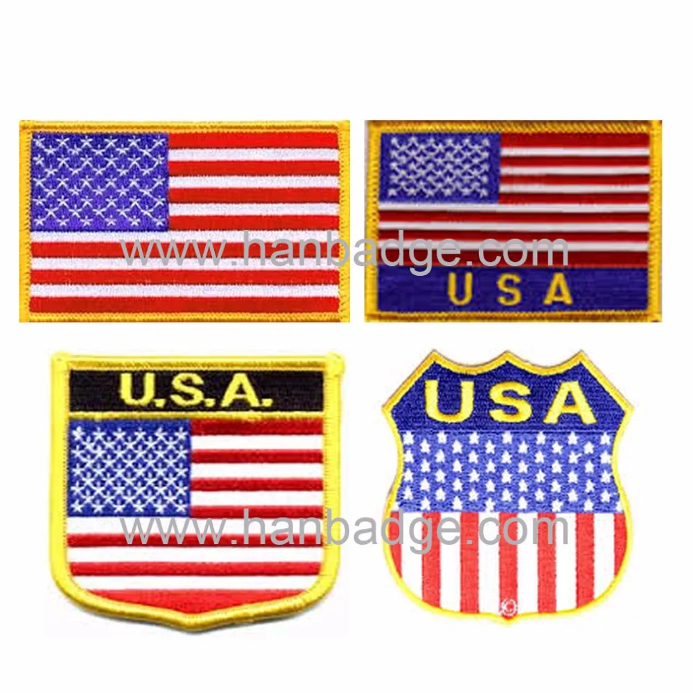 Custom Embroidered Patches Customized Embroidery Badge Emblem USA