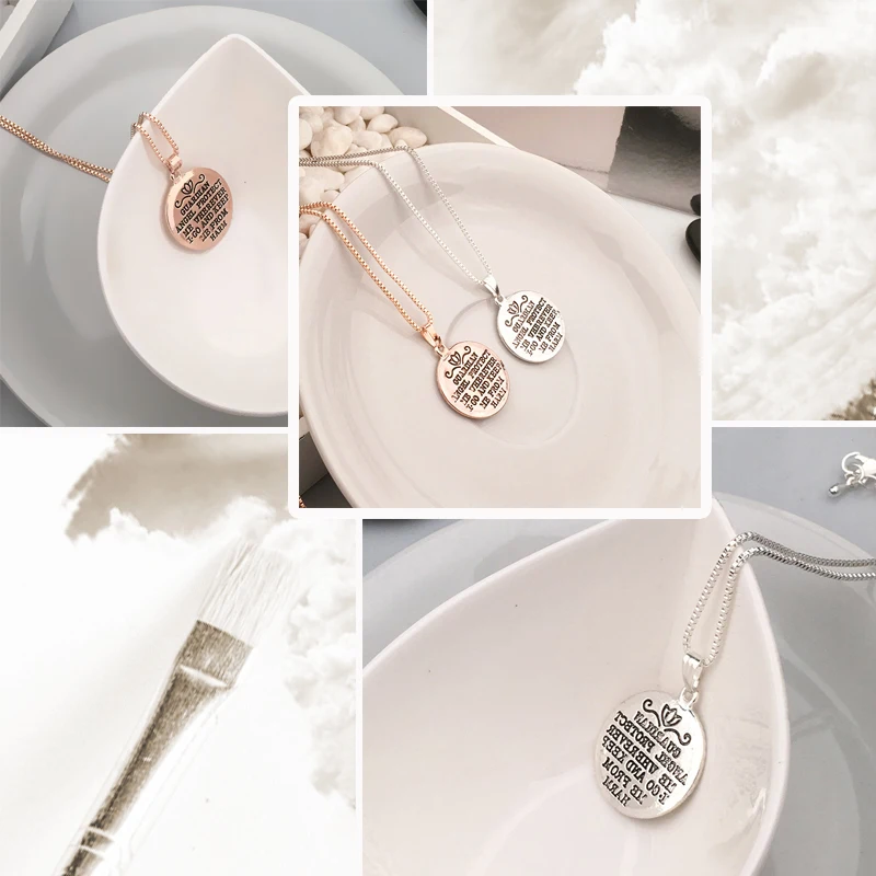 Fashion Women Silver Gold Color Necklace Jewelry Angel Protect Me Letter Pendant Necklace Angel Wing Fairy Necklace Jewellery