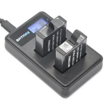 2 шт. AHDBT-501 Аккумуляторная Батарея Камеры + ЖК-Экран USB Двойной Зарядное Устройство AHDBT 501 Gopro 5 Hero 5 Go pro 5 Hero 5 Bateria