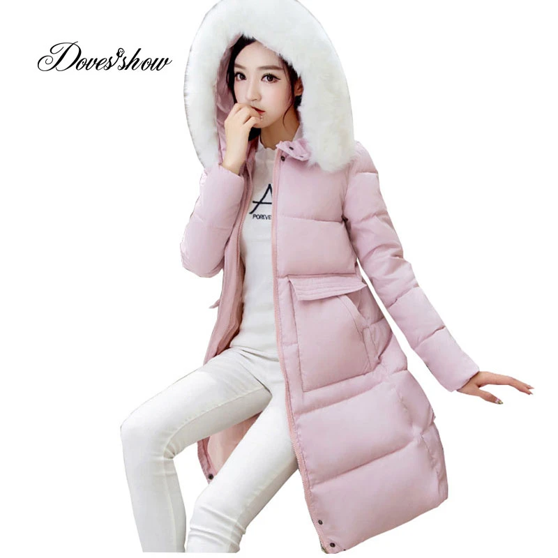 Con capucha de otoño e Invierno abrigo Chaqueta larga y cálida Slim mujeres de piel elegante, Casaco Feminino Abrigos para Mujer Invierno 2018 Parkas de vestir Abrigos 06|Abrigos de plumón| - AliExpress
