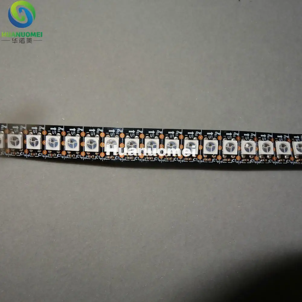 

Доступная Пиксельная Светодиодная лента 1m 144 светодиодный s/m DC5V SK6812, неводонепроницаемая, с 144 пикс./м; Черная печатная плата