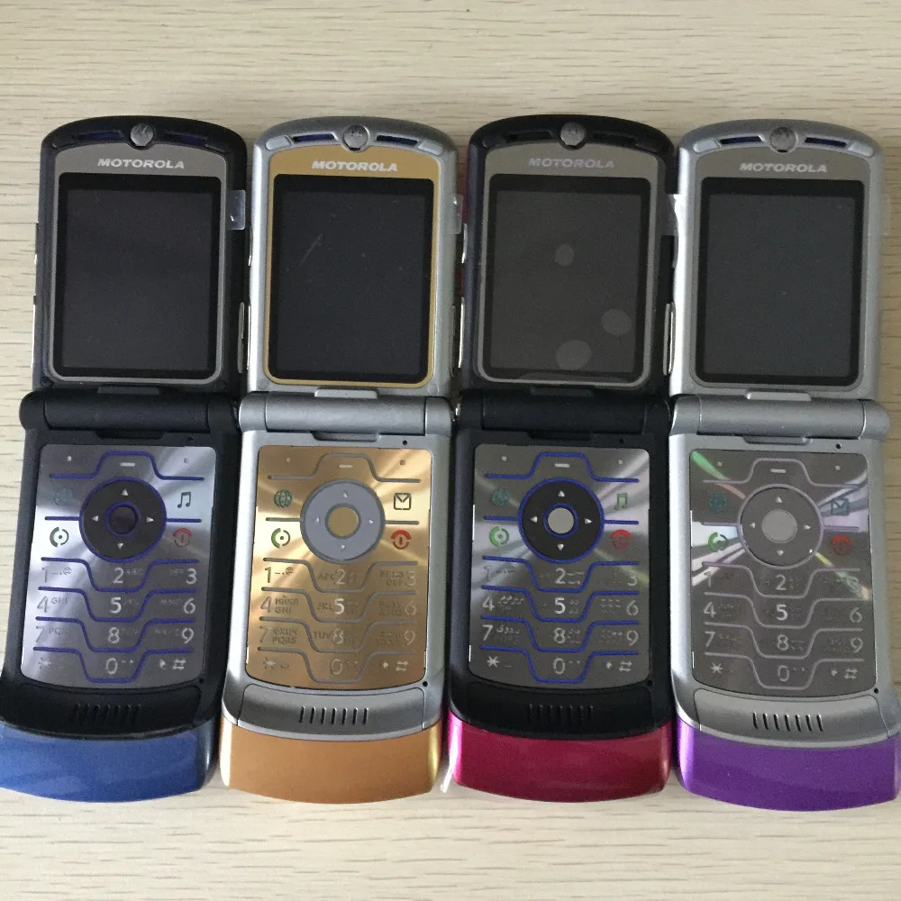 Разблокированный Motorola Razr V3i флип GSM Bluetooth MP3 четырехдиапазонный мобильный телефон Восстановленный